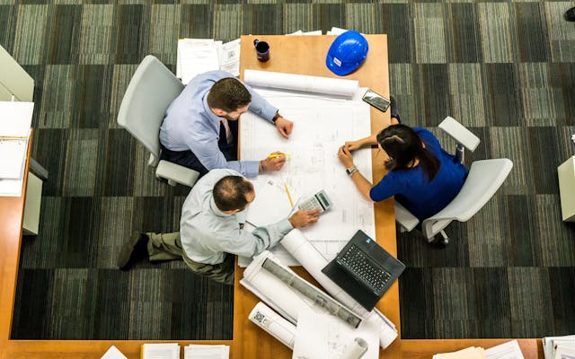 A group of investors meeting. 